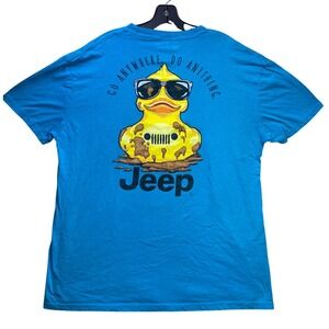 Jedco Jeep Shirt Mens 2XL Duck AOP Spell Out Grunge Outdoors Everyday Streetwear